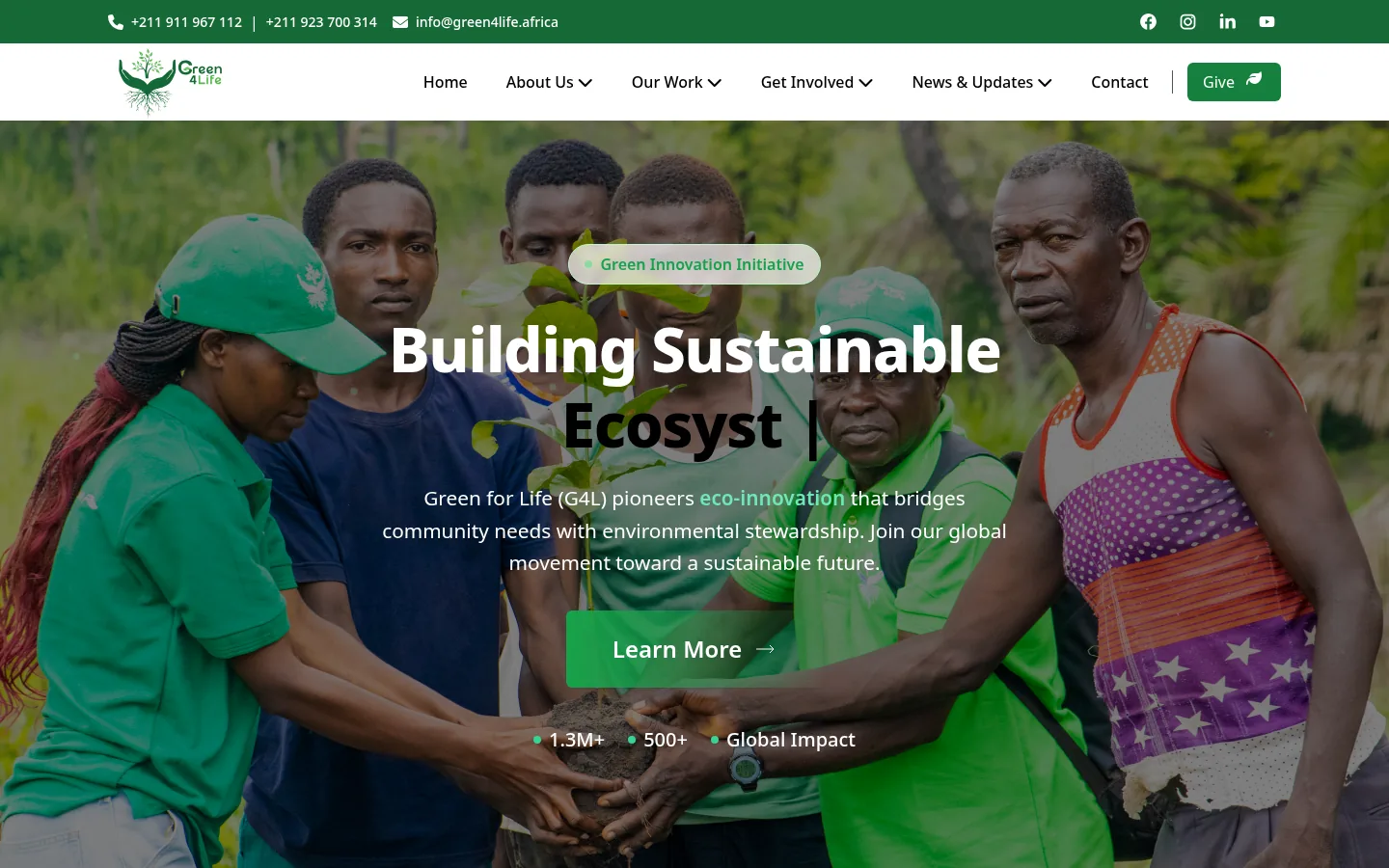 Preview of the Green for Life website