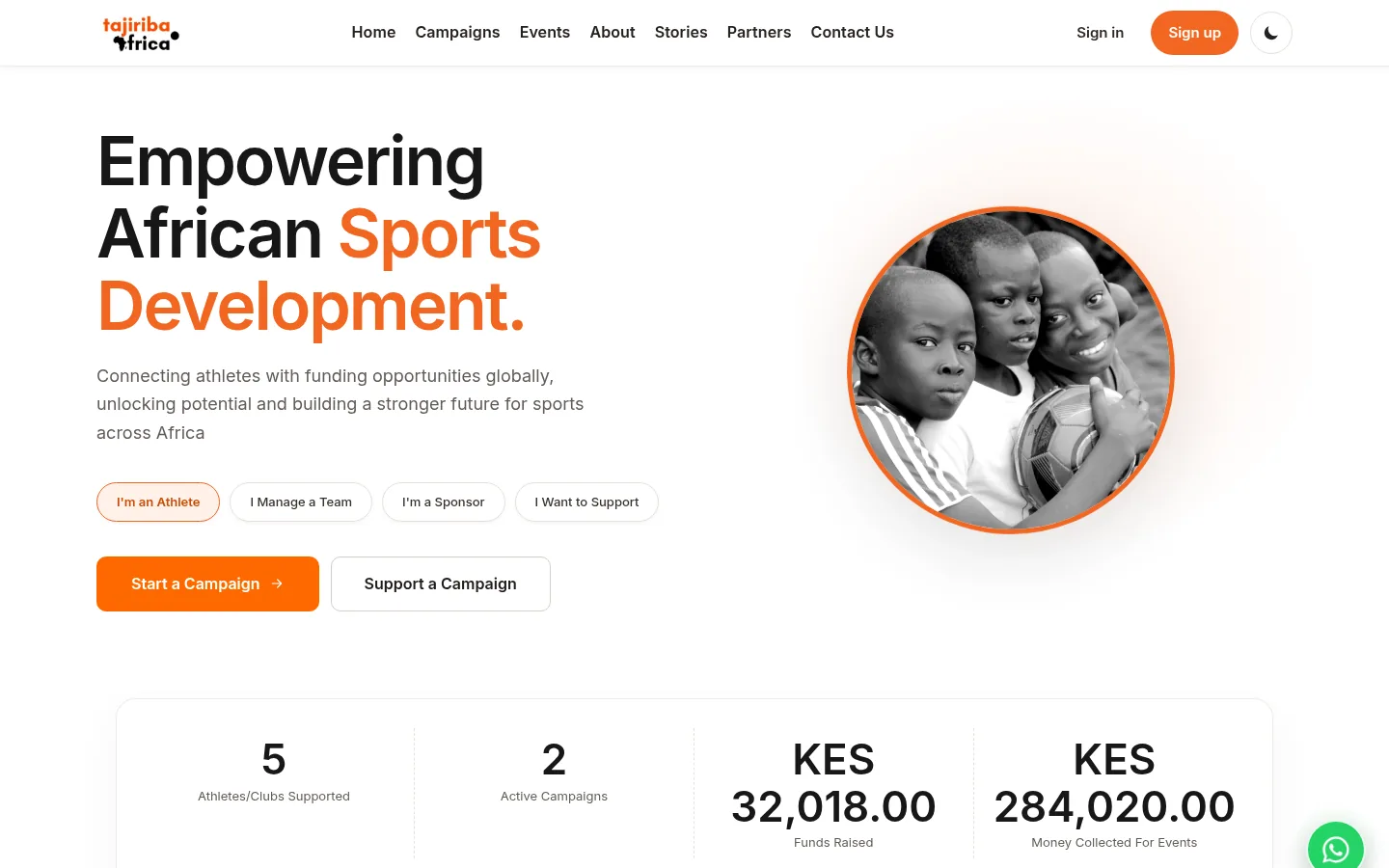 Preview of the Tajiriba Africa website